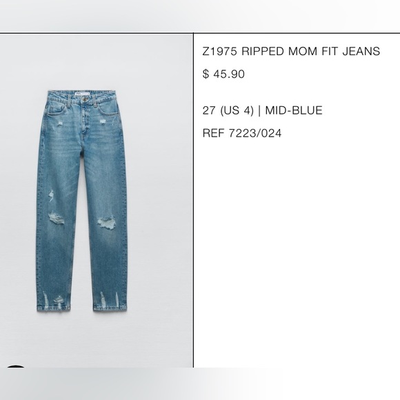 Zara ripped mom fit jeans - Picture 4 of 4